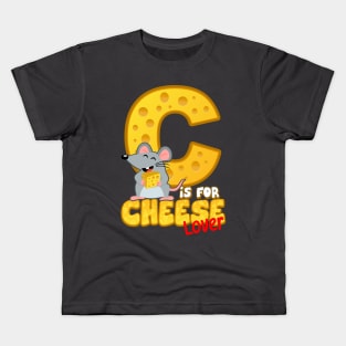 C is for Cheese Lover Kids T-Shirt